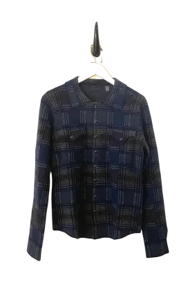 Regal Plaid Cashmere Cowgirl Cardigan Sweater