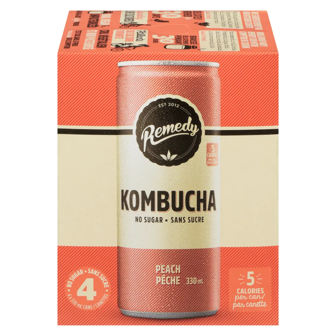 Remedy Kombucha - Peach (4x330ml)