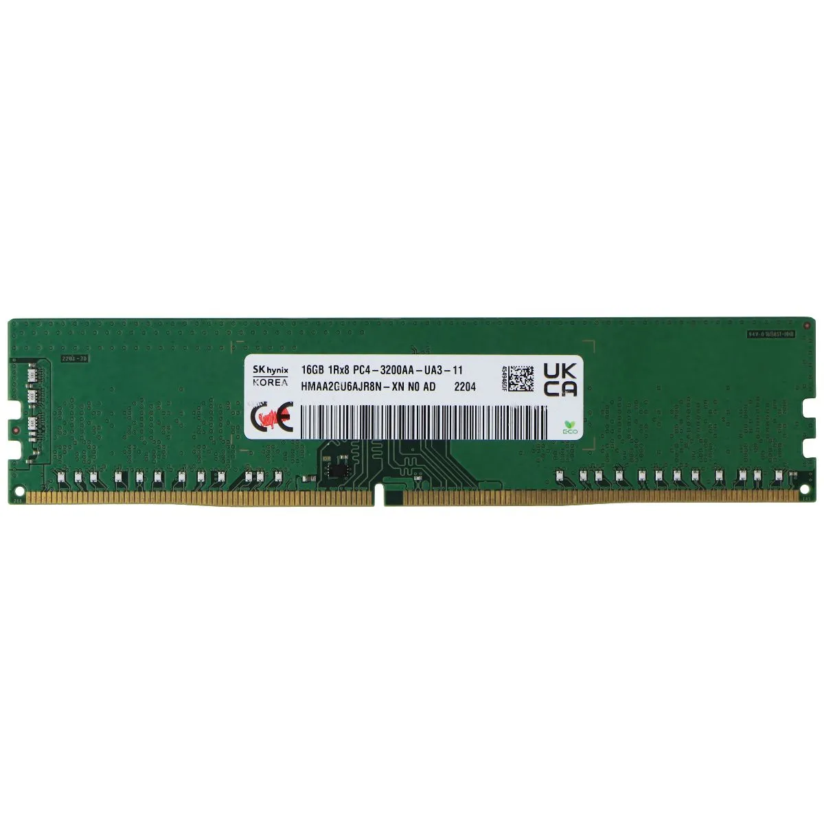 SK HYNIX (16GB) DDR4 PC RAM Memory PC4-3200AA 1Rx8 (HMAA2GU6AJR8N-XN)