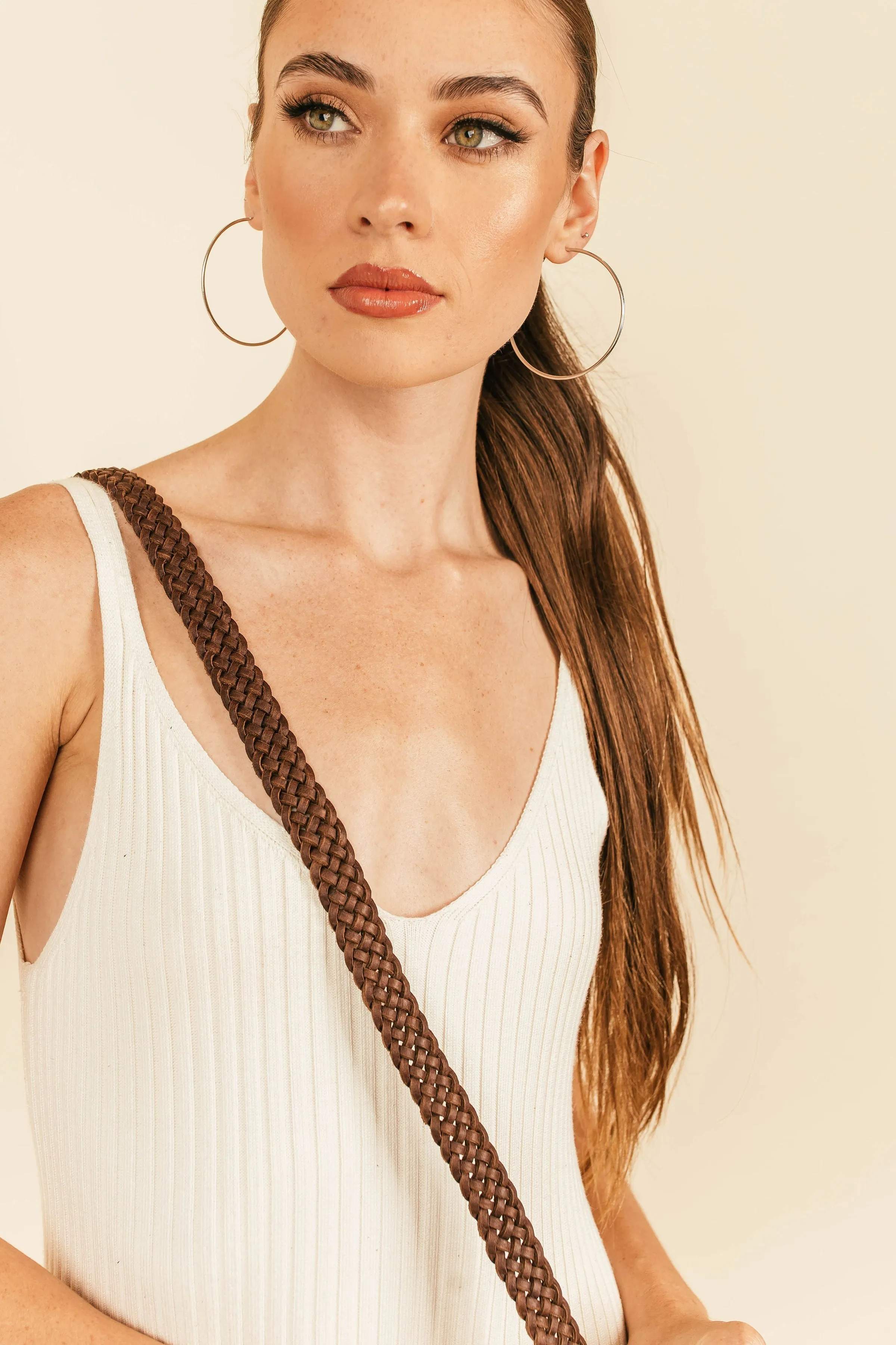 Skinny Flat Braided Strap