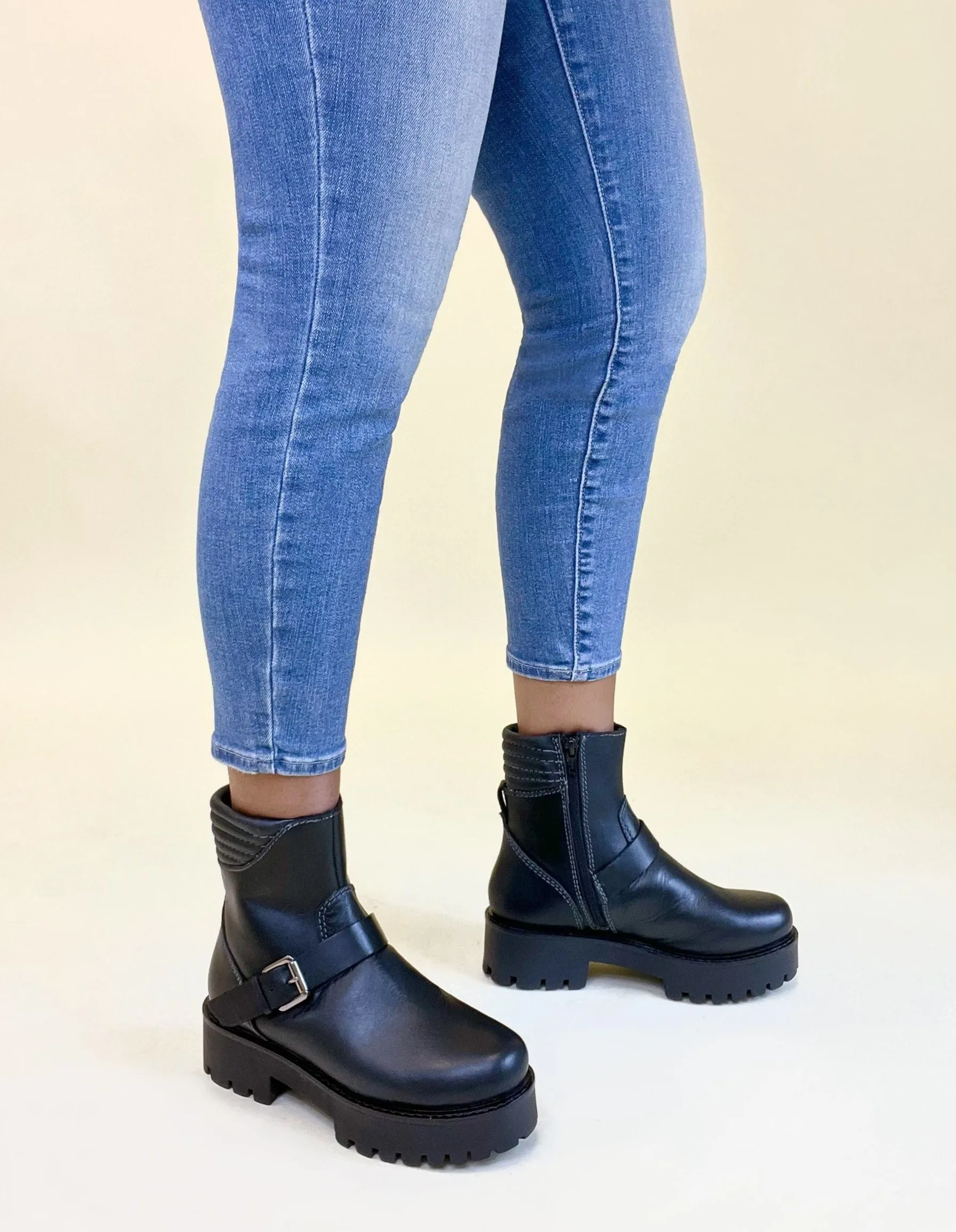 Skylar Black Biker Boot