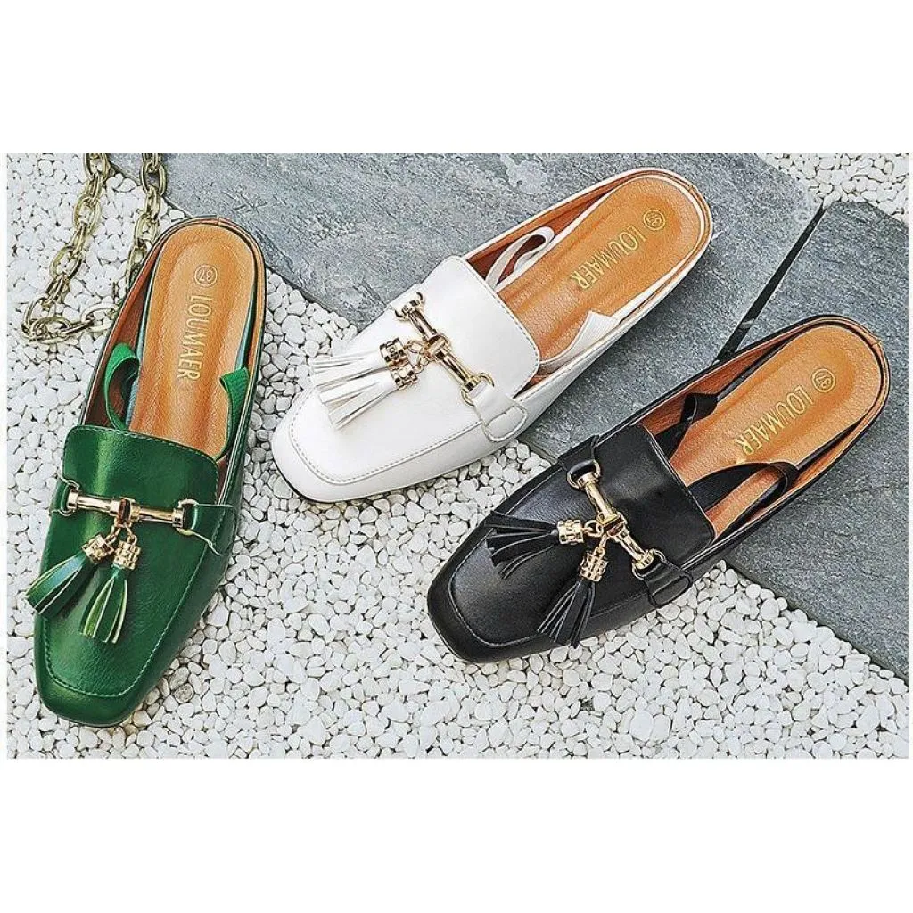 Slip On Tassel Loafer Mules - 3 colors