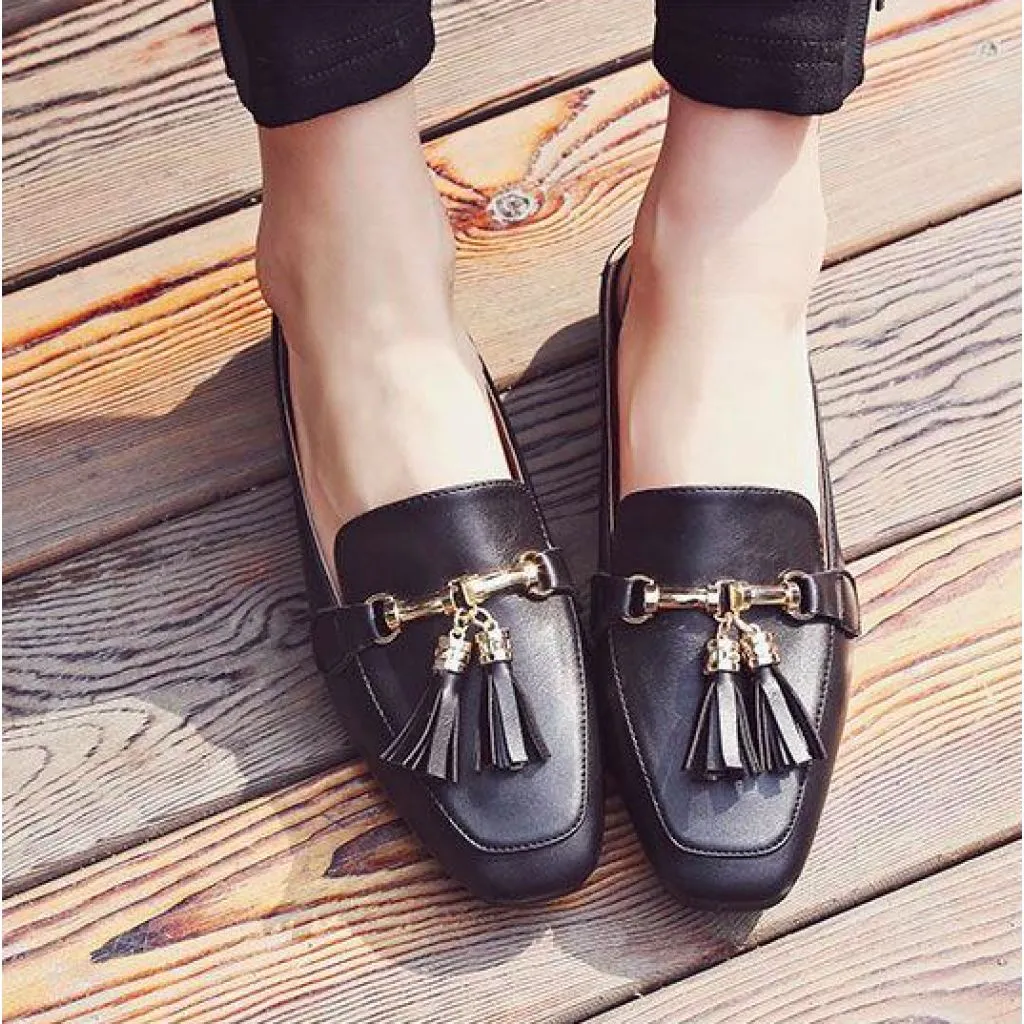 Slip On Tassel Loafer Mules - 3 colors