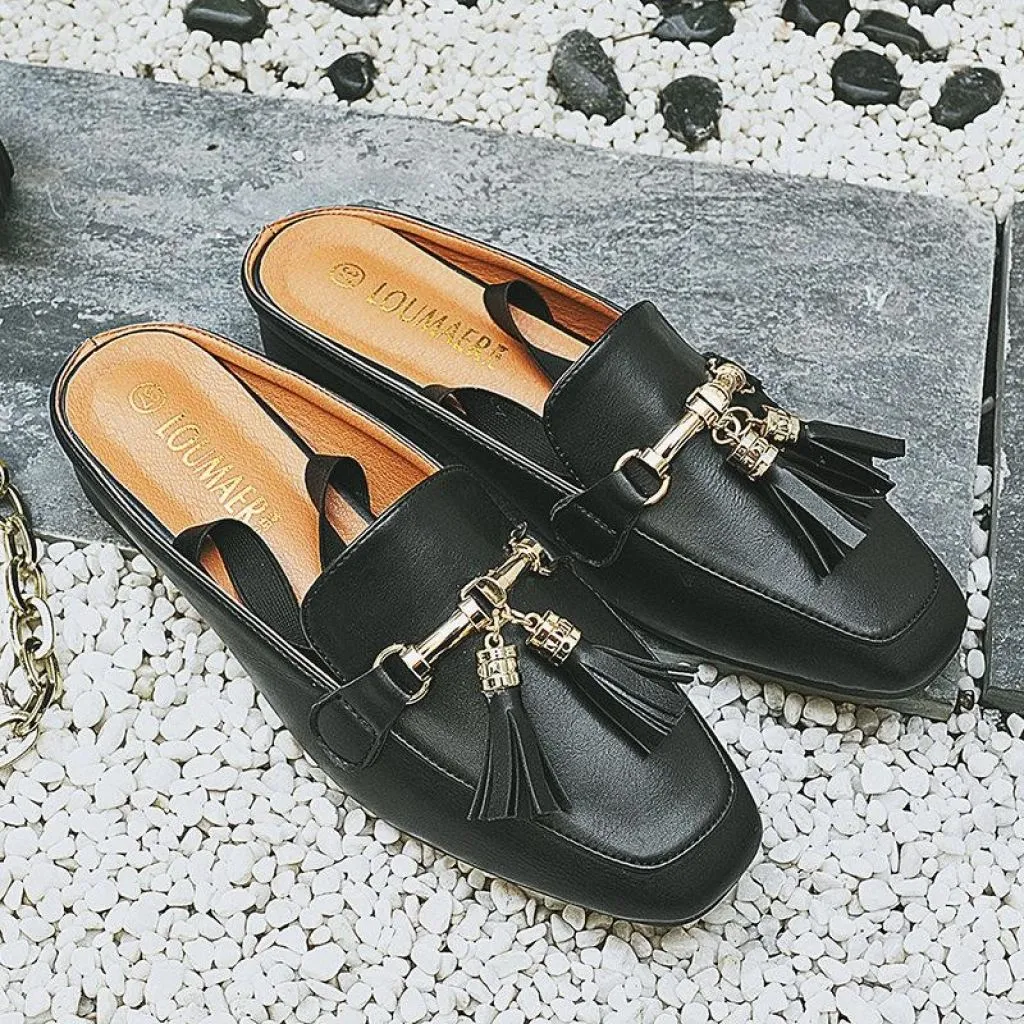 Slip On Tassel Loafer Mules - 3 colors