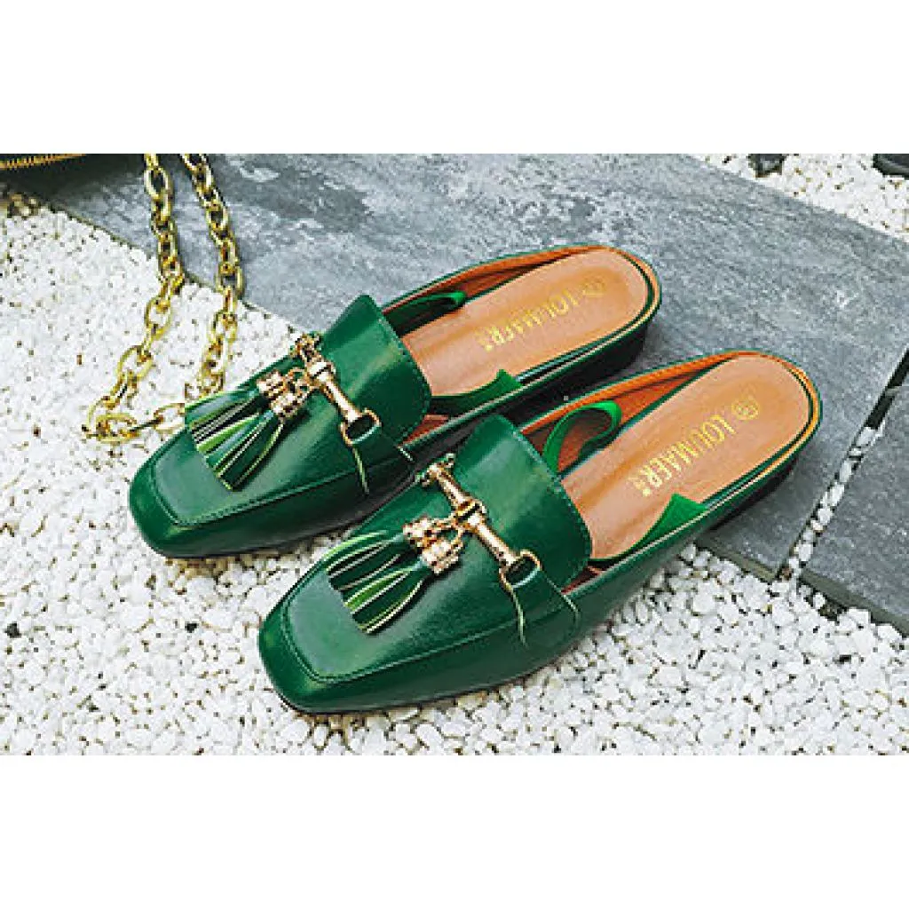 Slip On Tassel Loafer Mules - 3 colors