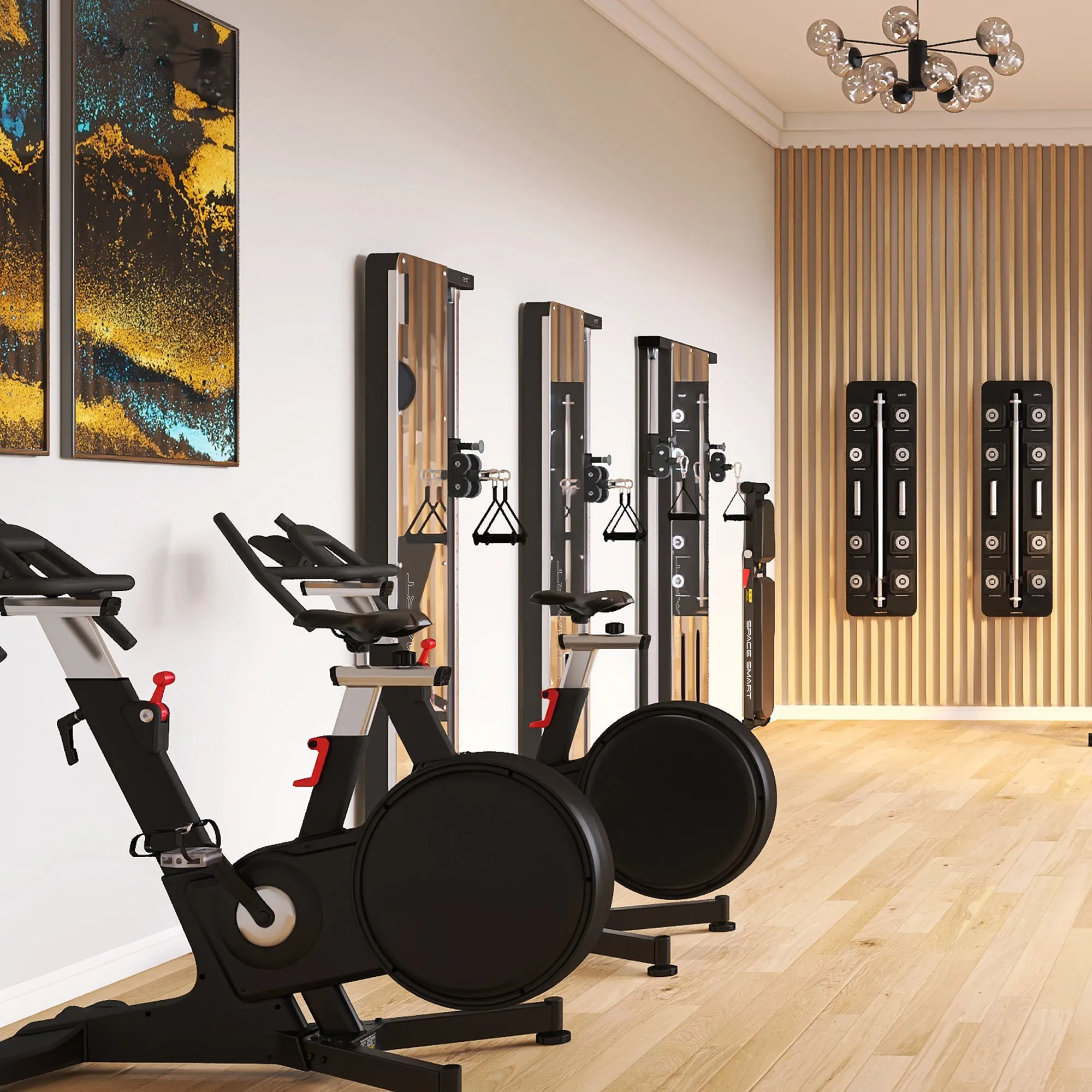 SpaceSmart Wall-Mounted Functional Trainer - Single Stack