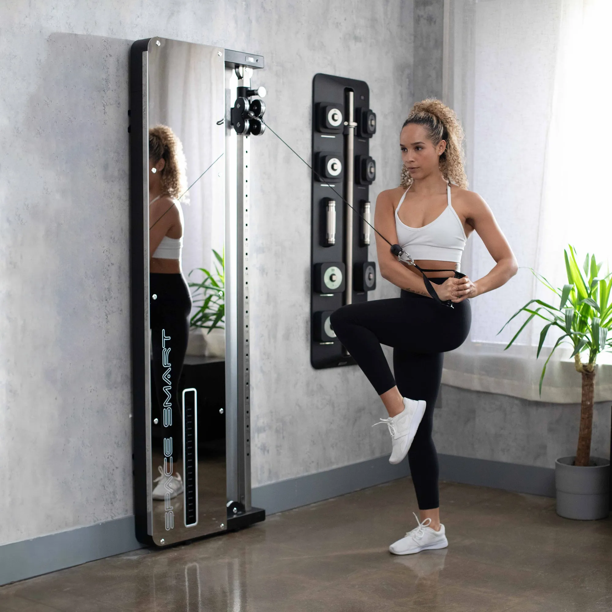 SpaceSmart Wall-Mounted Functional Trainer - Single Stack