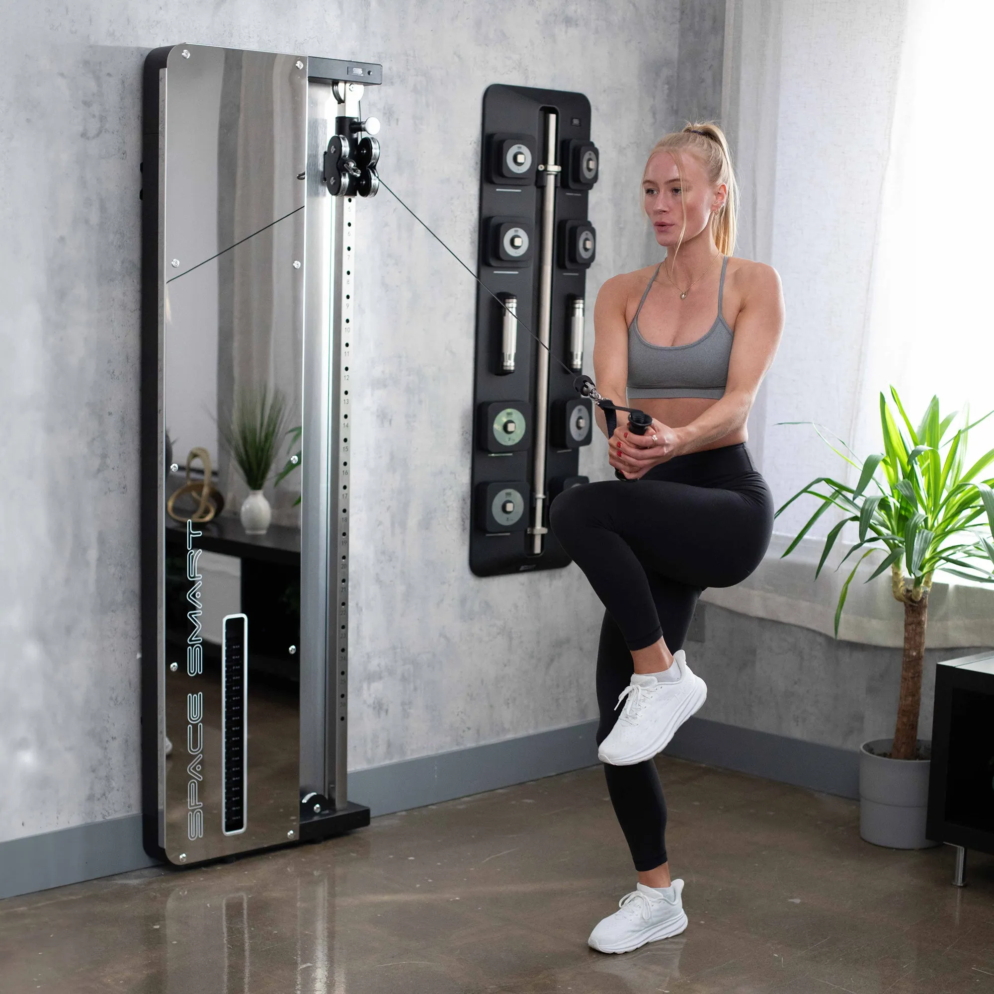 SpaceSmart Wall-Mounted Functional Trainer - Single Stack