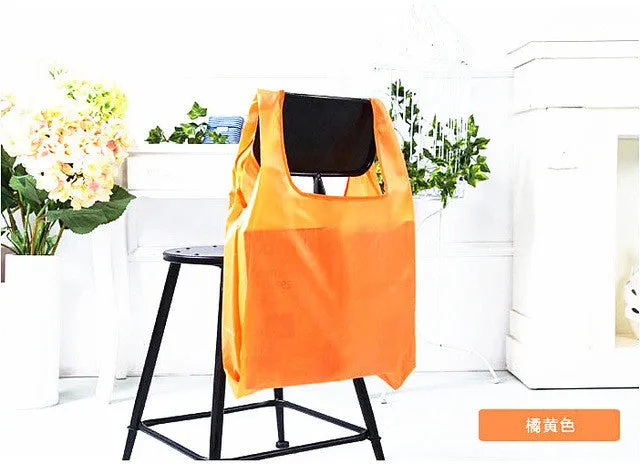 Square Pocket Shopping Bag Candy 12 colors Available Eco-friendly Reusable Folding  Polyester Reusable Folding Shopping Bag