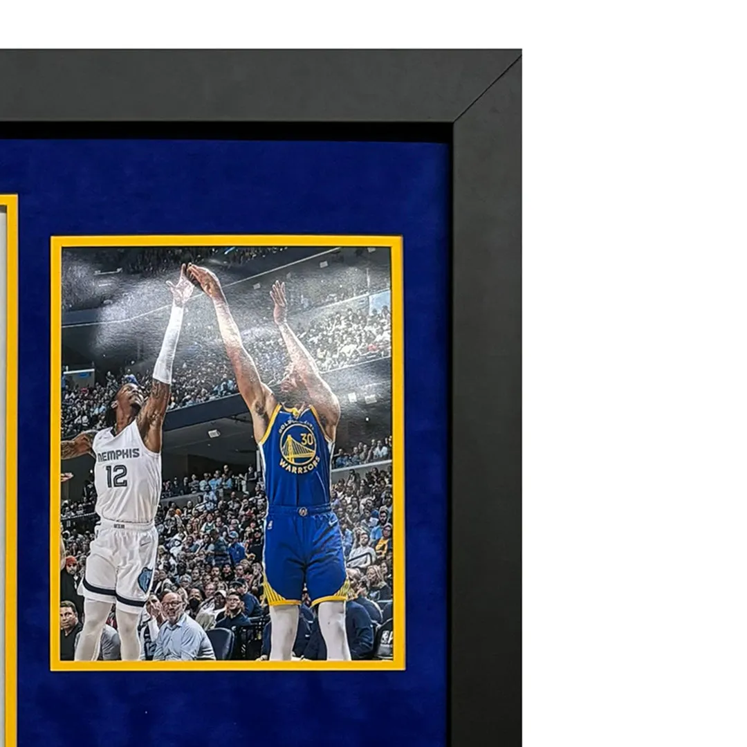 Steph Curry Signed Golden State Warriors Vertical Custom Framed NBA Jersey