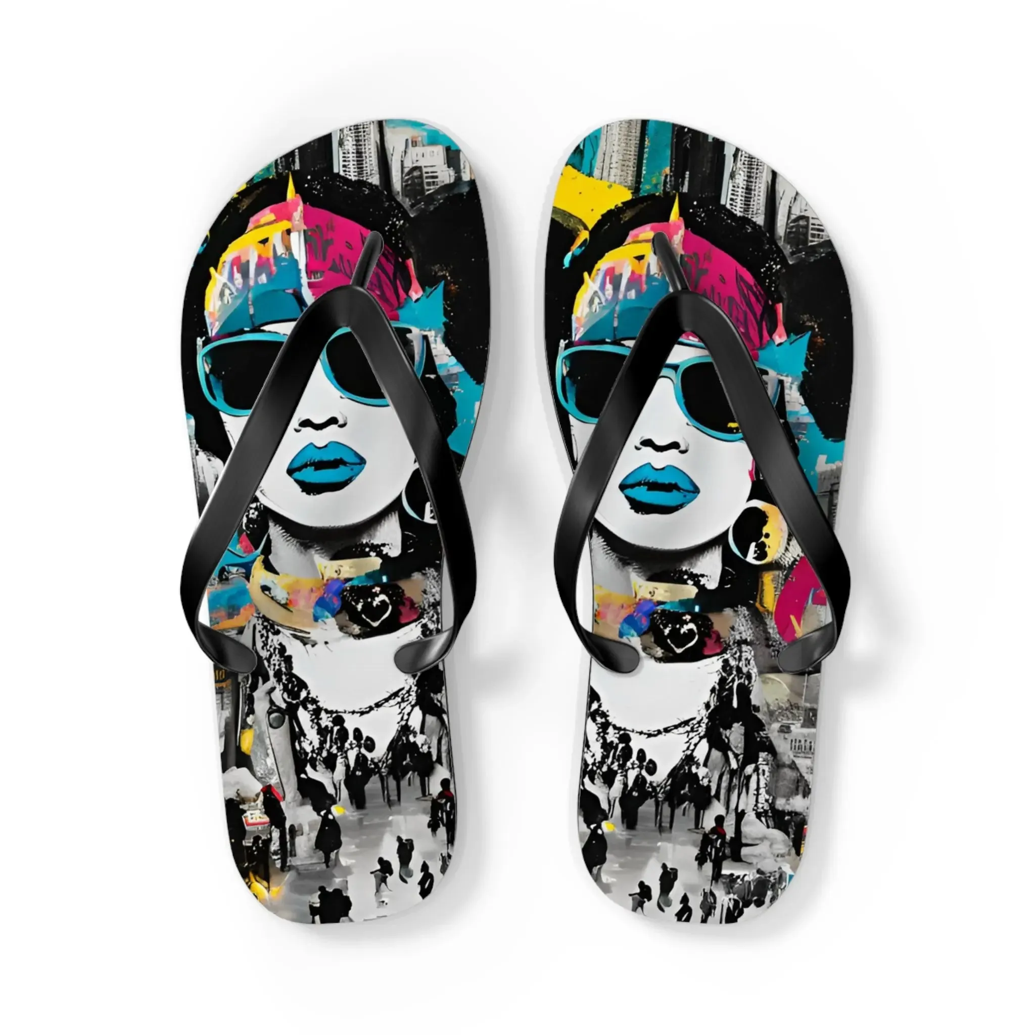 Streetwear Street Art Flip Flops