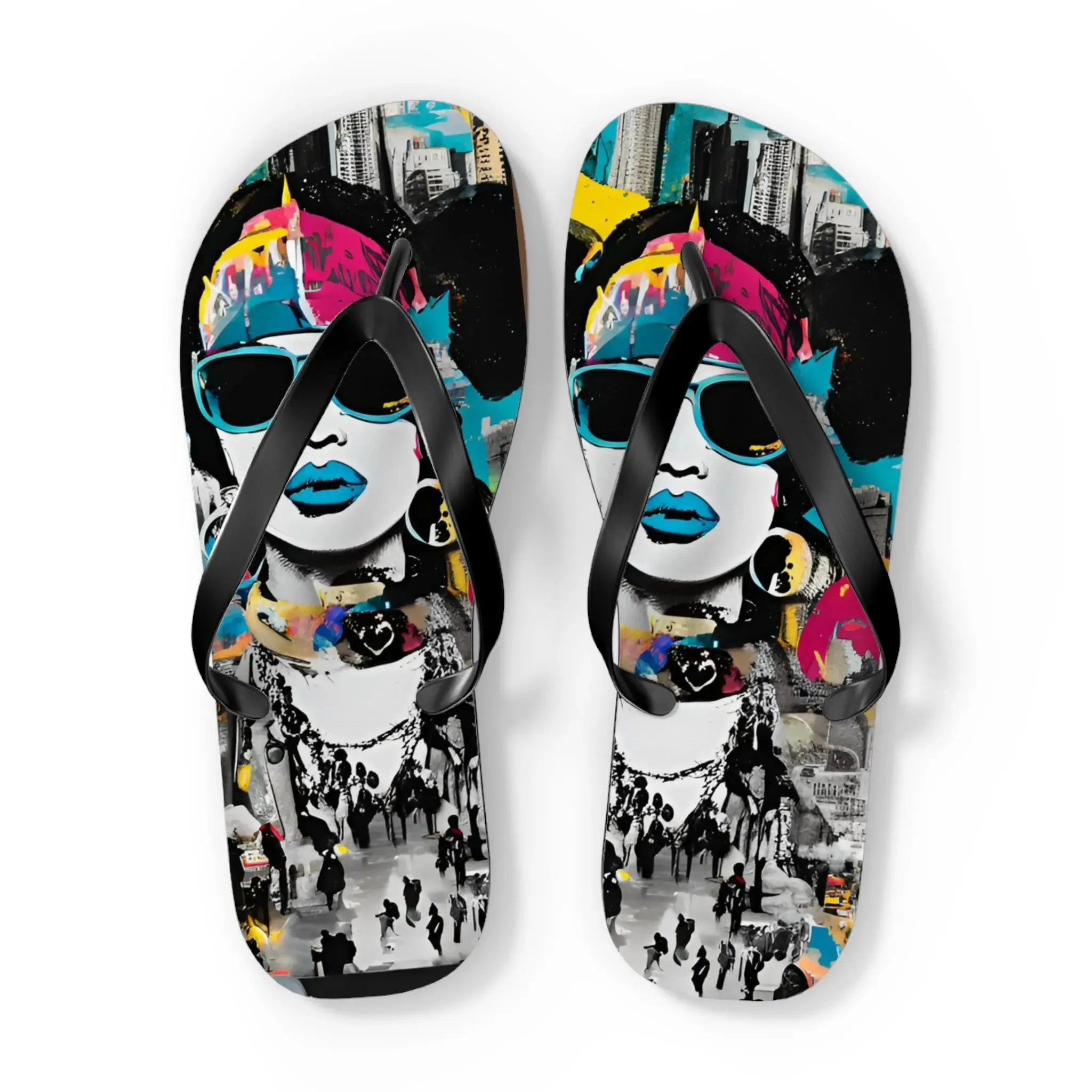 Streetwear Street Art Flip Flops