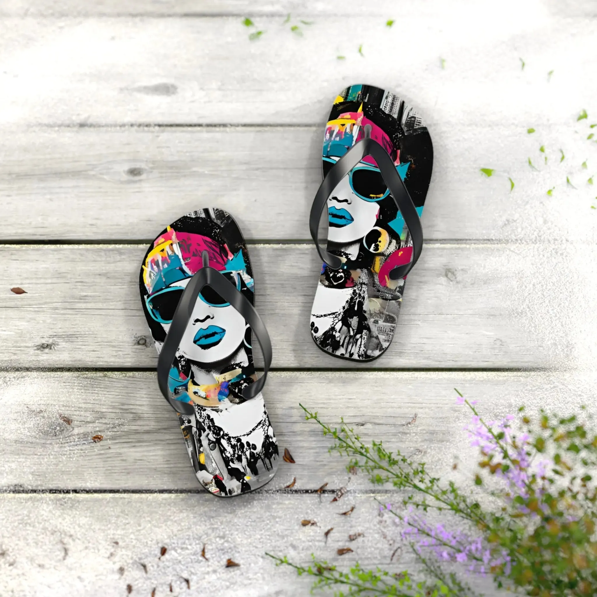 Streetwear Street Art Flip Flops