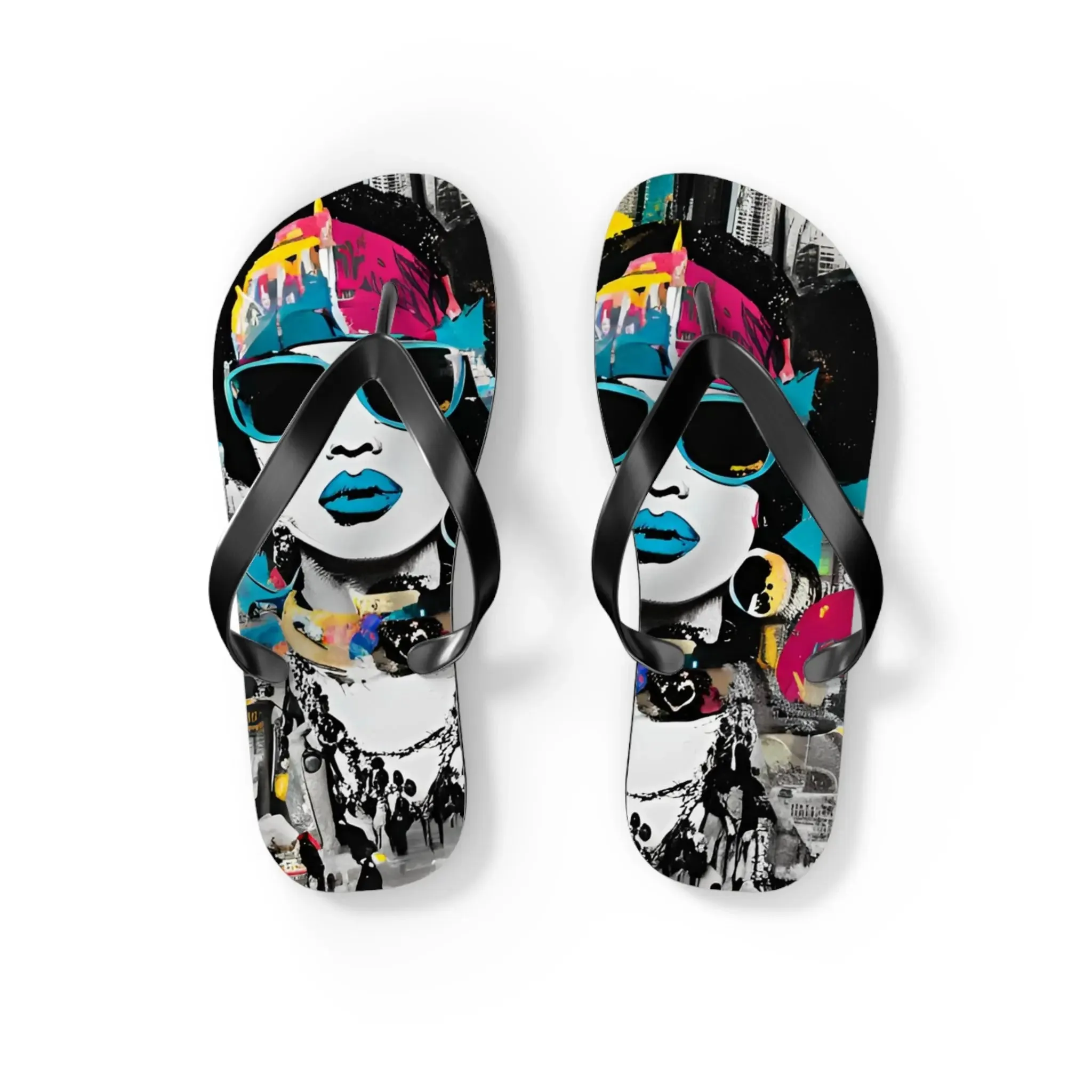 Streetwear Street Art Flip Flops