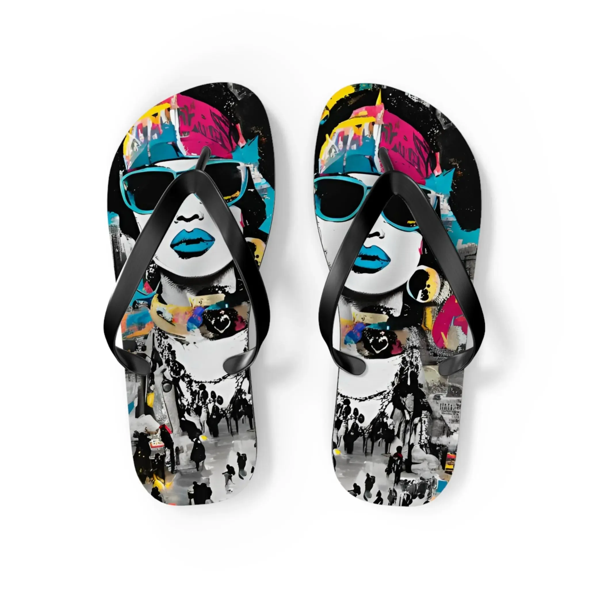 Streetwear Street Art Flip Flops