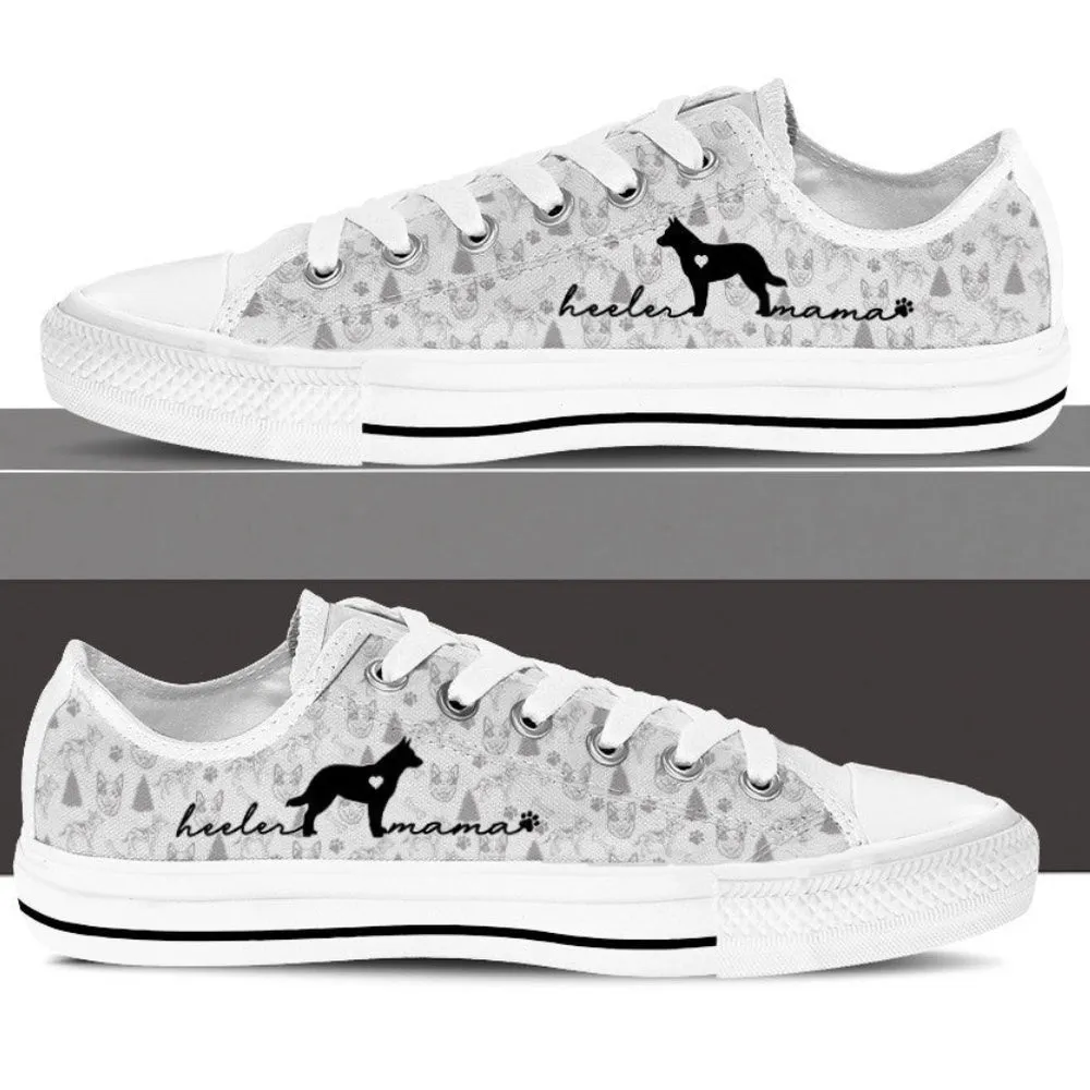 Stylish Australian Cattle Dog Low Top Sneakers - Premium Quality Shoes, Cat Canvas Shoes