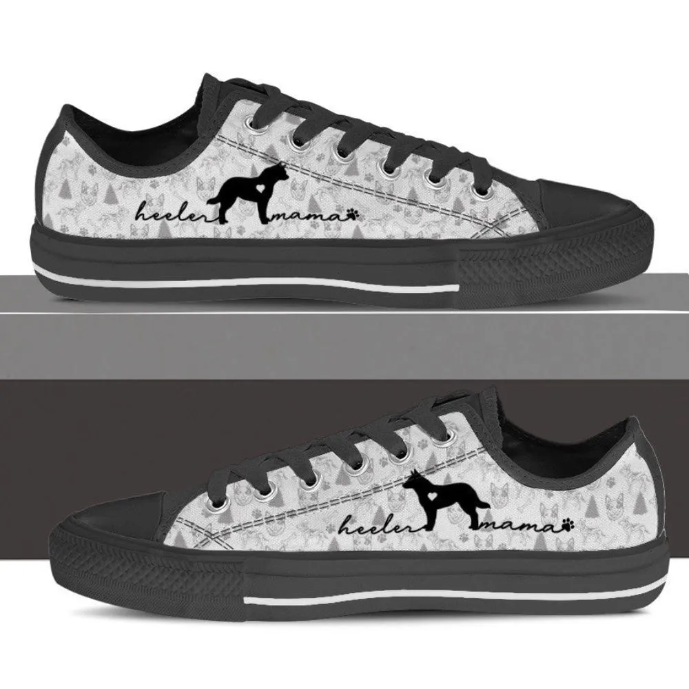 Stylish Australian Cattle Dog Low Top Sneakers - Premium Quality Shoes, Cat Canvas Shoes