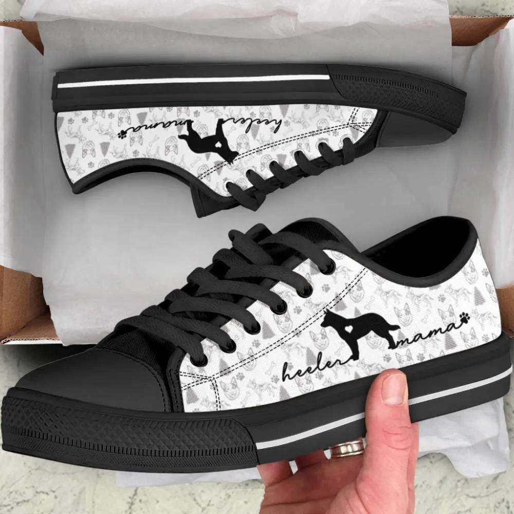 Stylish Australian Cattle Dog Low Top Sneakers - Premium Quality Shoes, Cat Canvas Shoes