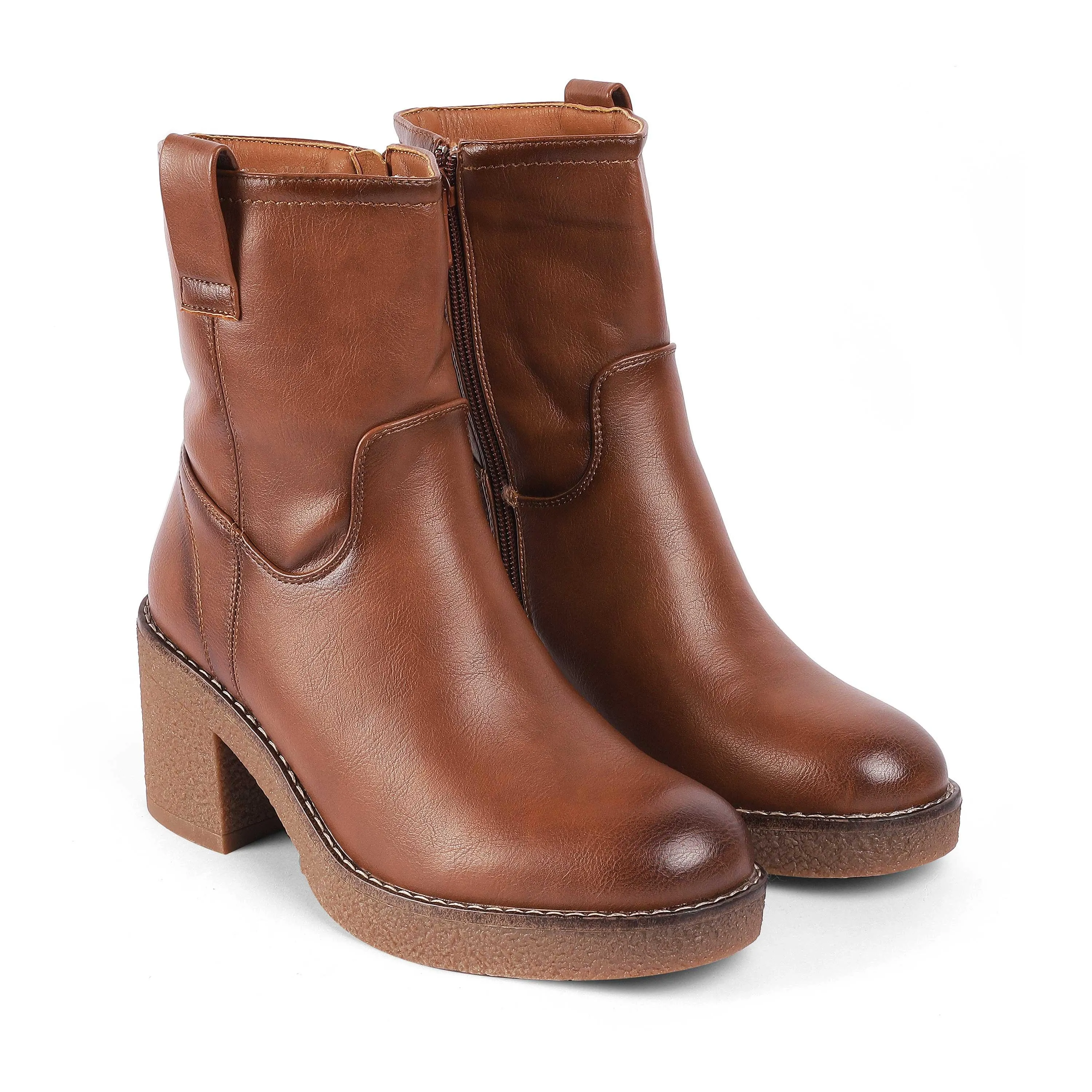 Tresmode Gallen Camel Women's Ankle-length Boots