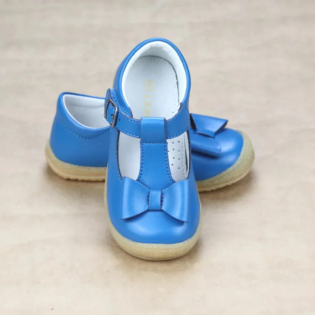 Tropical Blue Emma Bow T-Strap Mary Jane