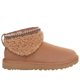 UGG ULTRA MINI MAXI CURLY CHESTNUT BOOTS