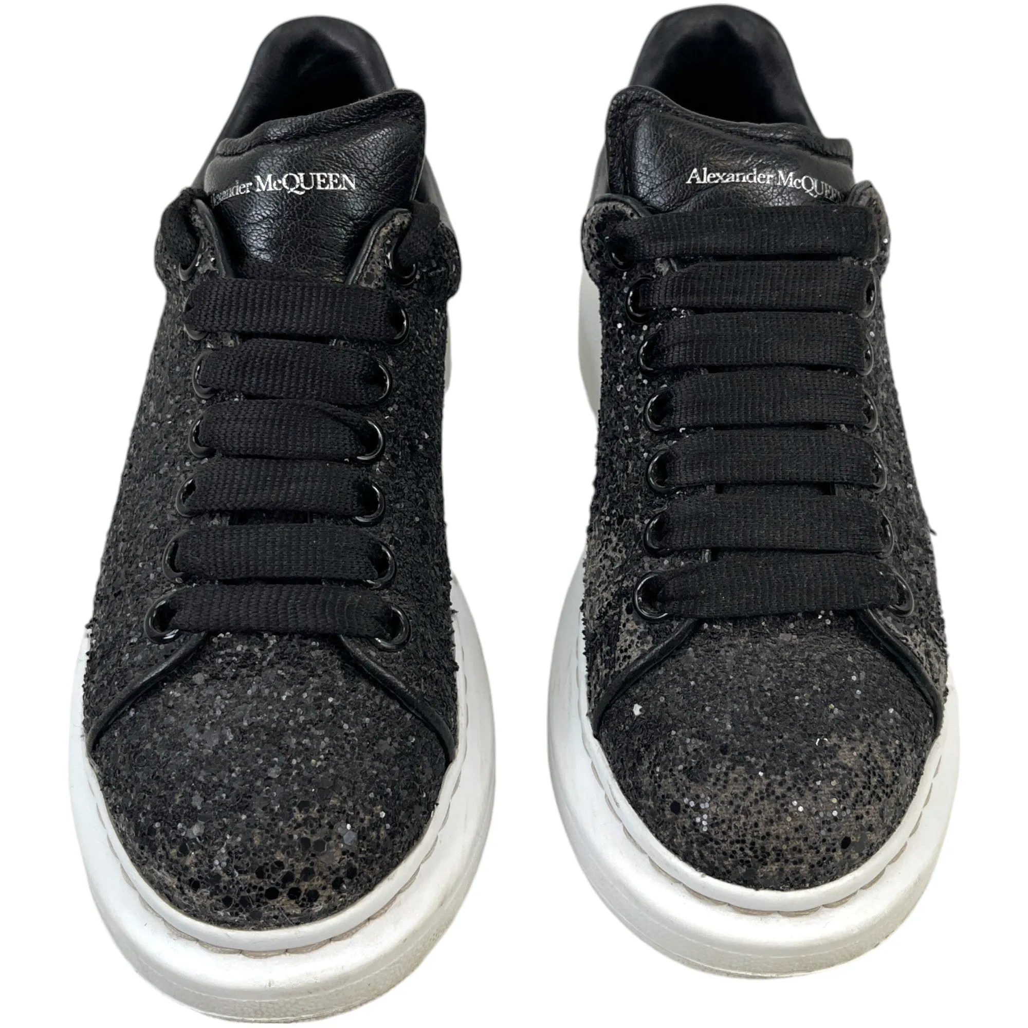 Women's Glitter Oversized Low Trainers Black Size EU 36.5 / UK 3.5