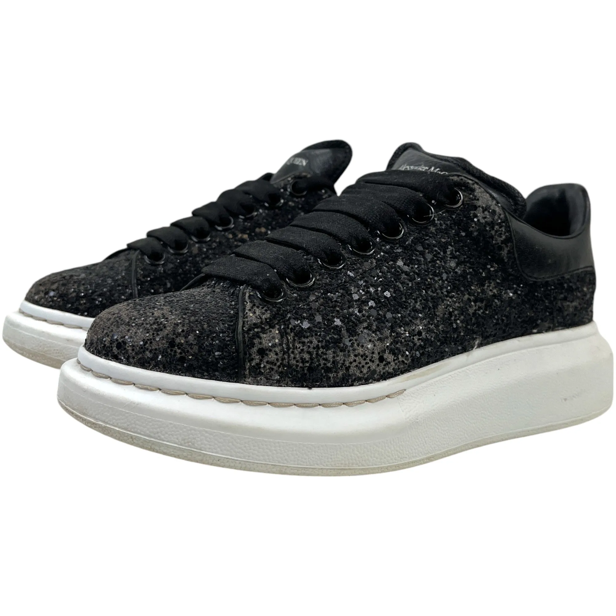 Women's Glitter Oversized Low Trainers Black Size EU 36.5 / UK 3.5